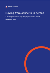 Moving your group from online to in person checklist cover