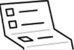 Drawing of a piece of paper with a tick box list on it