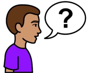 Man asking a question