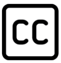 Symbol for closed captions.