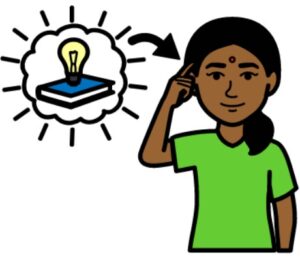 Woman learning
